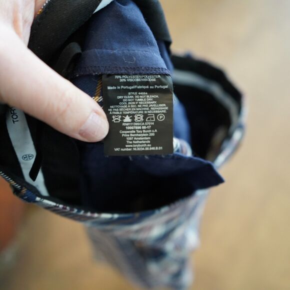 Tory Burch Garrett Plaid Crop Flare Pant Size 4 - Picture 10 of 11